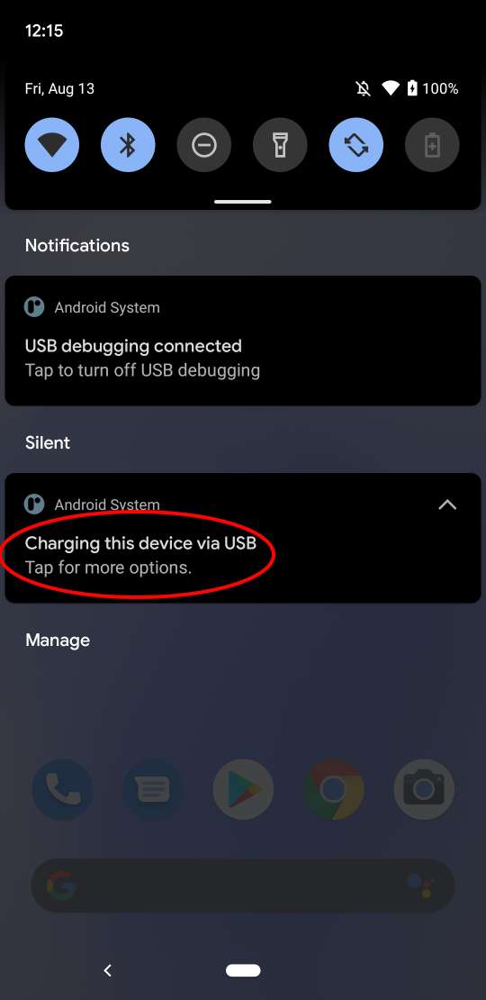 Tap on the notification.